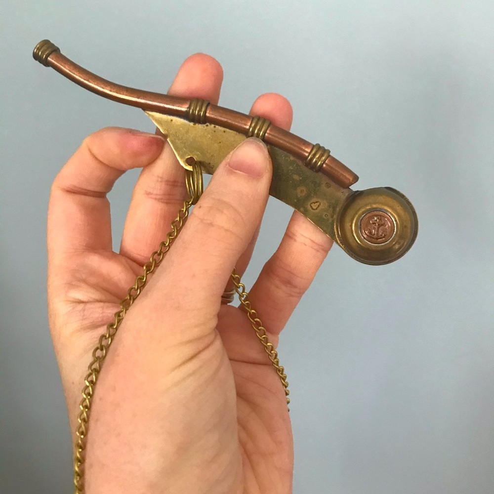 Vintage Boatswain Whistle Necklace